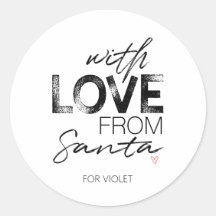 Cute From Santa Personalized Christmas Stickers