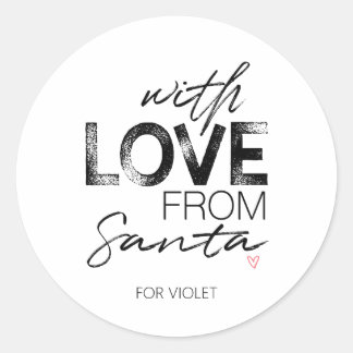 Cute From Santa Personalized Christmas Stickers