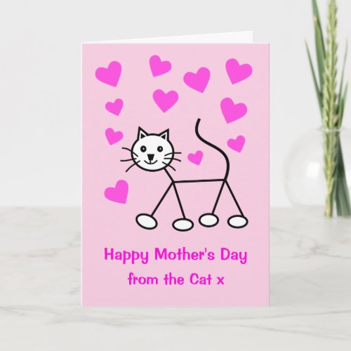 Cute From the Cat Hearts Mothers Day Card