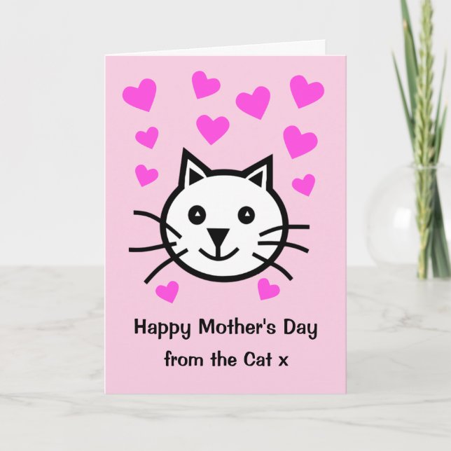 Cute From the Cat Mothers Day Card (Front)