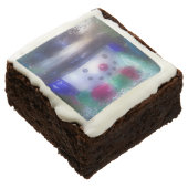 Cute Frosty Snowman Chocolate Brownie (Angled)