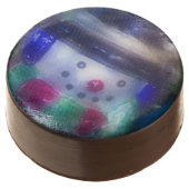 Cute Frosty Snowman Chocolate Dipped Oreo (Angled)