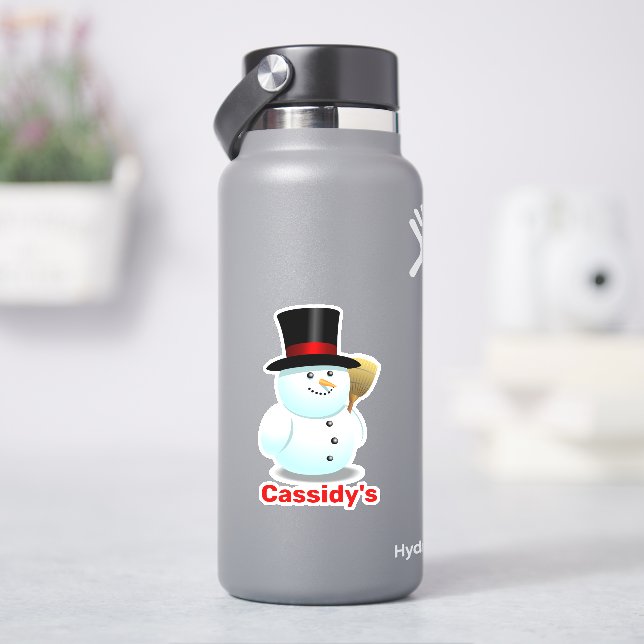 Cute Frosty Snowman Sticker (HydroFlask)