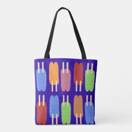 Cute Frozen Pops Sweet Treat Dessert Pattern Tote Bag