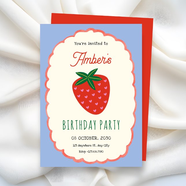 Cute fruit birthday invitation (Creator Uploaded)