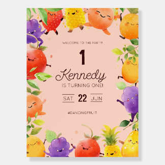 Cute Fruit Birthday Party Foam Board