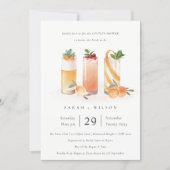 Cute Fruit Cocktail Orange Couples Shower Invite (Front)