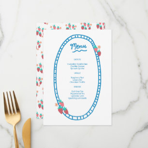 Cute Fruit CUSTOM Bridal Baby Shower Wedding Party Menu