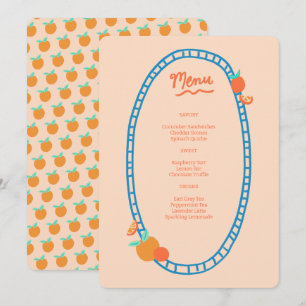 Cute Fruit CUSTOM Bridal Baby Shower Wedding Party Menu