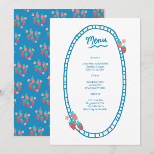 Cute Fruit CUSTOM Bridal Baby Shower Wedding Party Menu