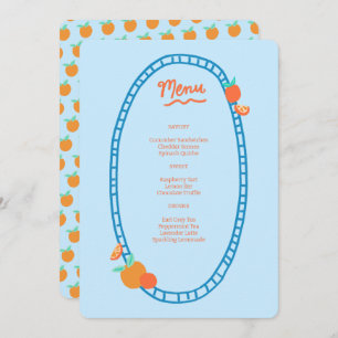Cute Fruit CUSTOM Bridal Baby Shower Wedding Party Menu