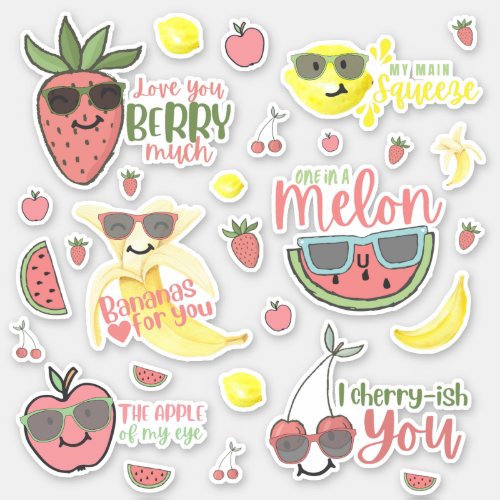 Cute Fruit Custom_Cut Vinyl Stickers