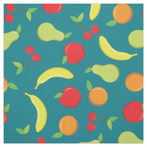 Cute Fruit Kitchen Apple Orange Banana Pear Cherry Fabric