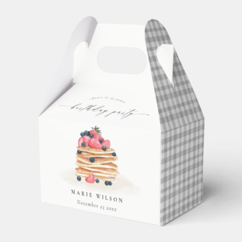 Cute Fruit Pancake Watercolor Any Age Birthday Favor Boxes