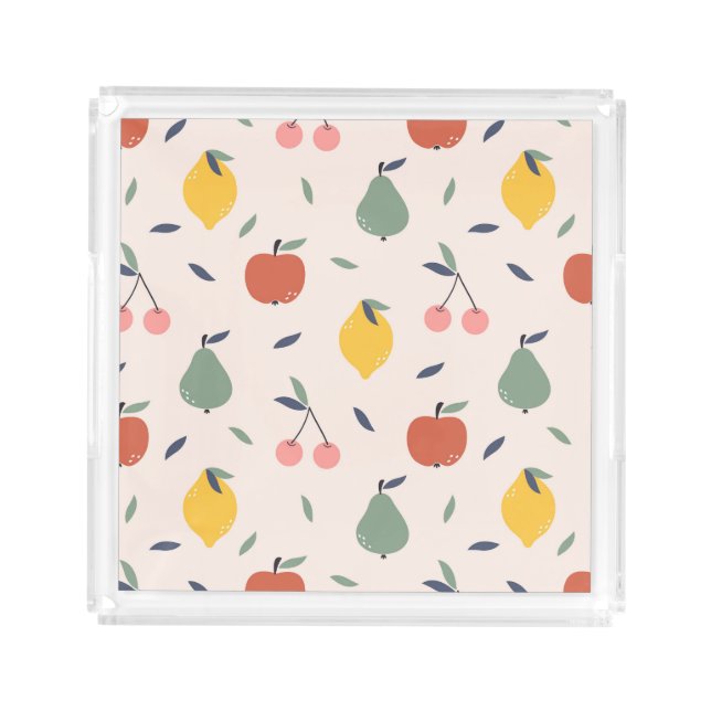 Cute Fruit Pattern Acrylic Tray (Front)