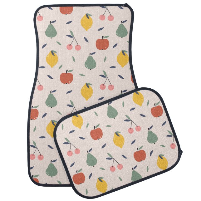 Cute Fruit Pattern Car Floor Mat (Set)