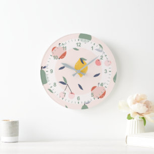Cute Fruit Pattern Large Clock