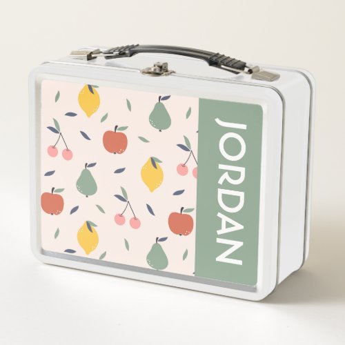 Cute Fruit Pattern Metal Lunch Box
