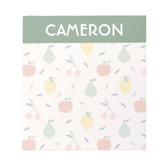 Cute Fruit Pattern Notepad (Front)