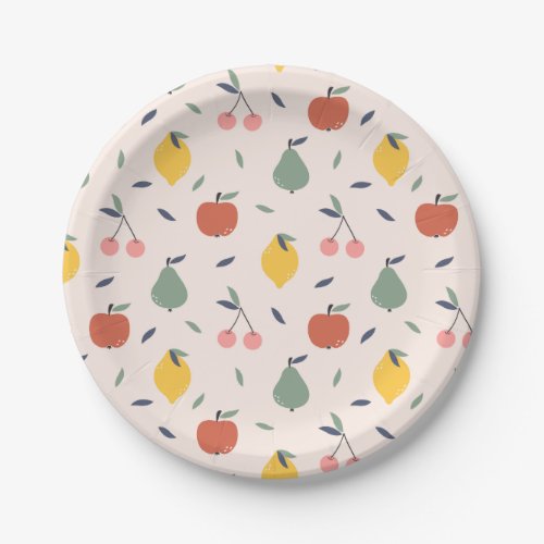 Cute Fruit Pattern Paper Plates