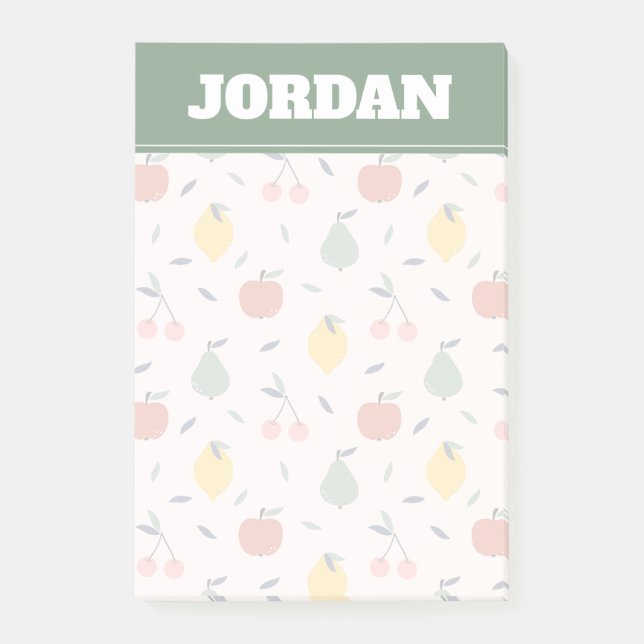 Cute Fruit Pattern Post-it Notes (Front)