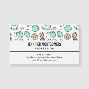 Cute Fruit Pattern Summery Line Drawing