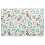 Cute Fruit Pattern Summery Line Drawing Fabric