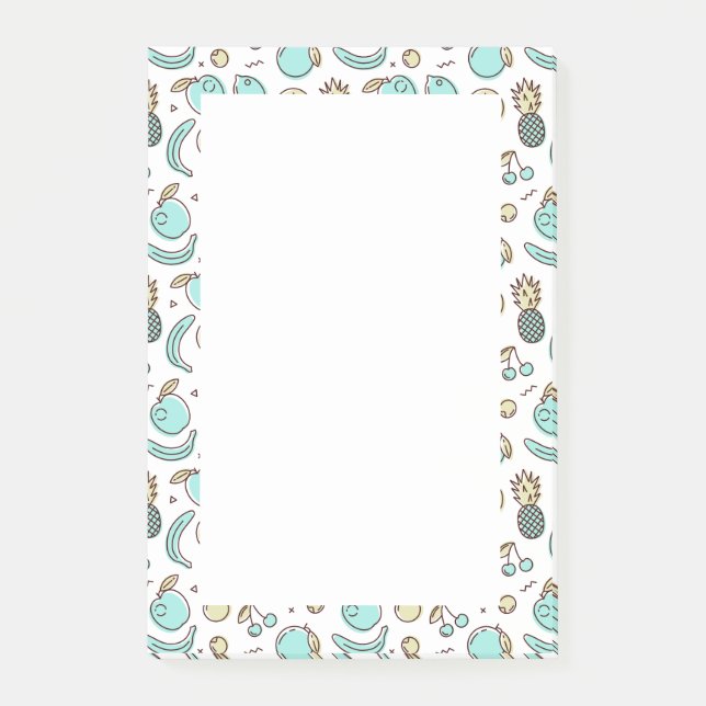 Cute Fruit Pattern Summery Line Drawing Post-it Notes (Front)