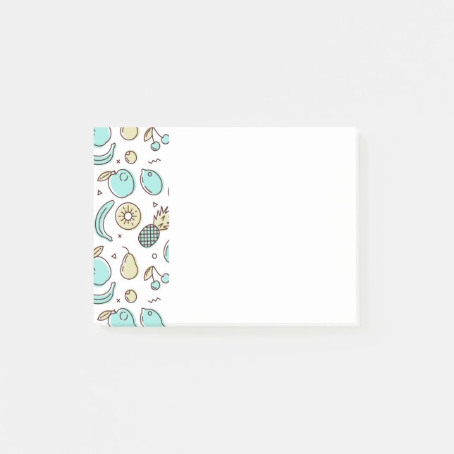 Cute Fruit Pattern Summery Line Drawing Post-it Notes (Front)