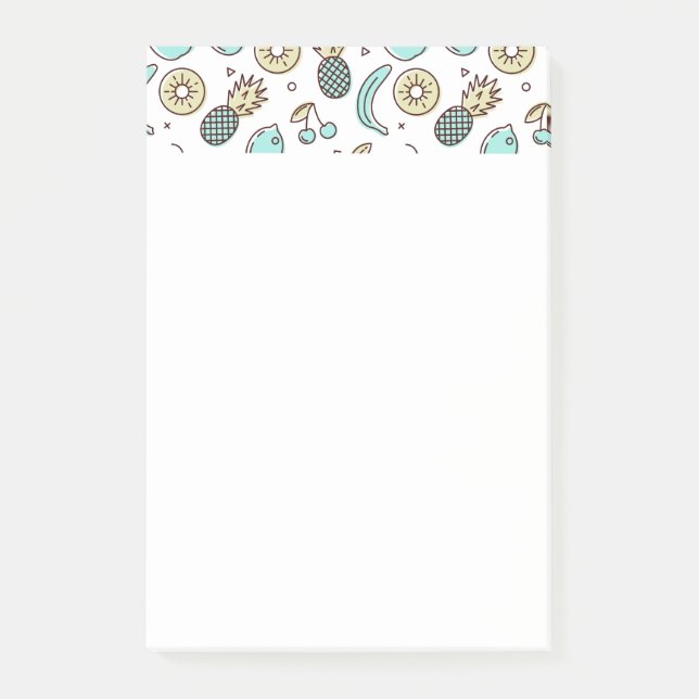 Cute Fruit Pattern Summery Line Drawing Post-it Notes (Front)