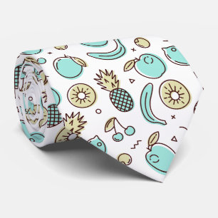 Cute Fruit Pattern Summery Themed Neck Tie