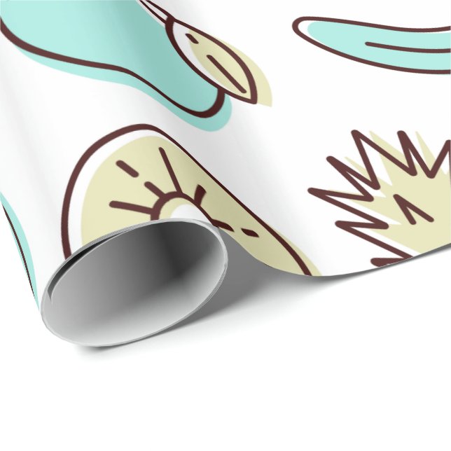 Cute Fruit Pattern Summery Themed Pattern Wrapping Paper (Roll Corner)