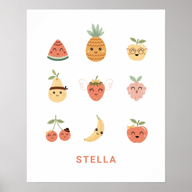 Cute Fruit Poster Print (Front)