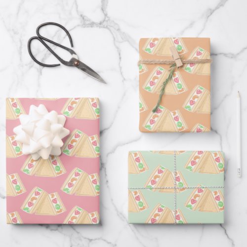 Cute Fruit Sandwich Wrapping Paper Sheets