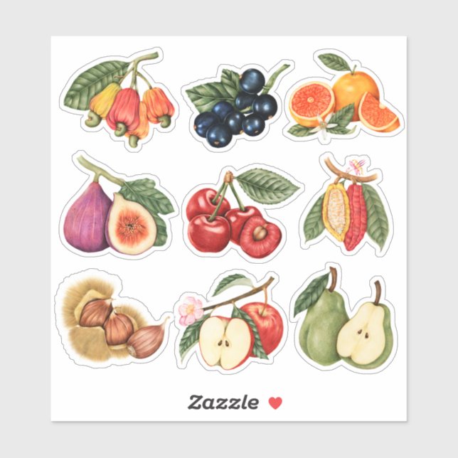 Cute Fruit Sticker (Sheet)