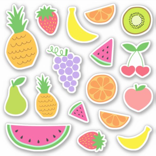 Cute Fruit Stickers _ TWOtti Frutti Birthday