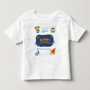 Cute Fruits Colorful Summer Pool Birthday Party Toddler T-shirt