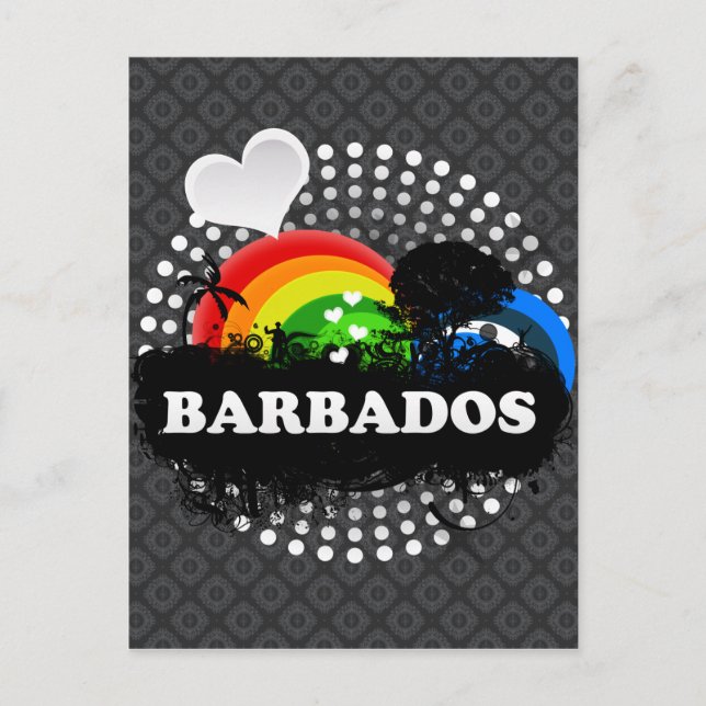 Cute Fruity Barbados Postcard (Front)