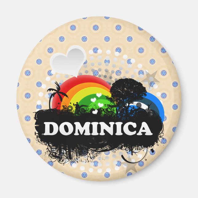 Cute Fruity Dominica Magnet (Front)