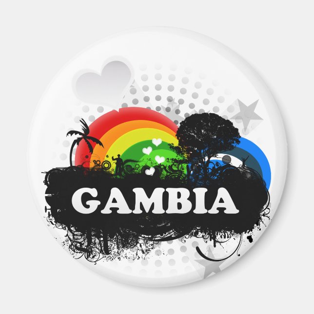 Cute Fruity Gambia Magnet (Front)