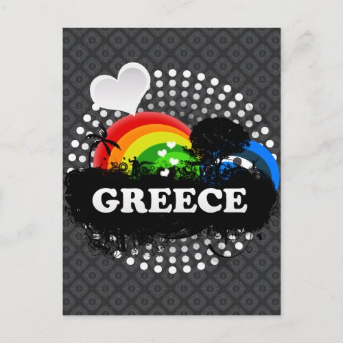 Cute Fruity Greece Postcard