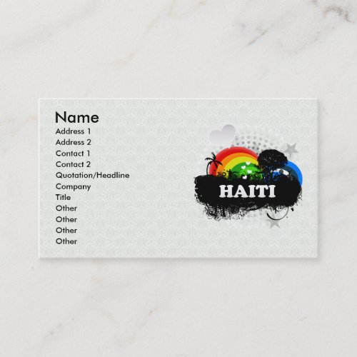 Cute Fruity Haiti Business Card