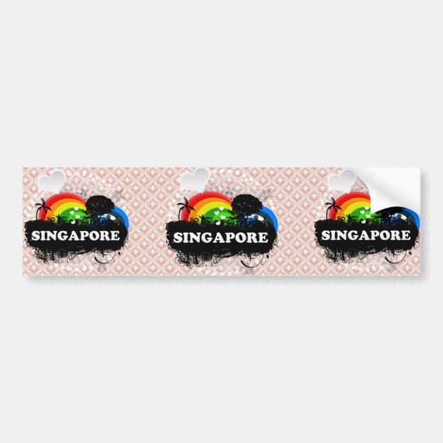 Cute Fruity Singapore Bumper Sticker (Front)