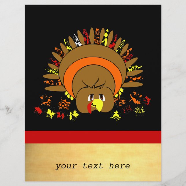 Cute Full Color Turkey Flyer (Front)
