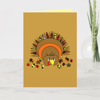 Cute Full Color Turkey Holiday Card
