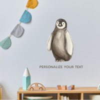 Cute Fun Baby Penguin Animal Drawing Add Your Text