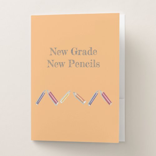 Cute Fun Back To School With Pencils Pocket Folder