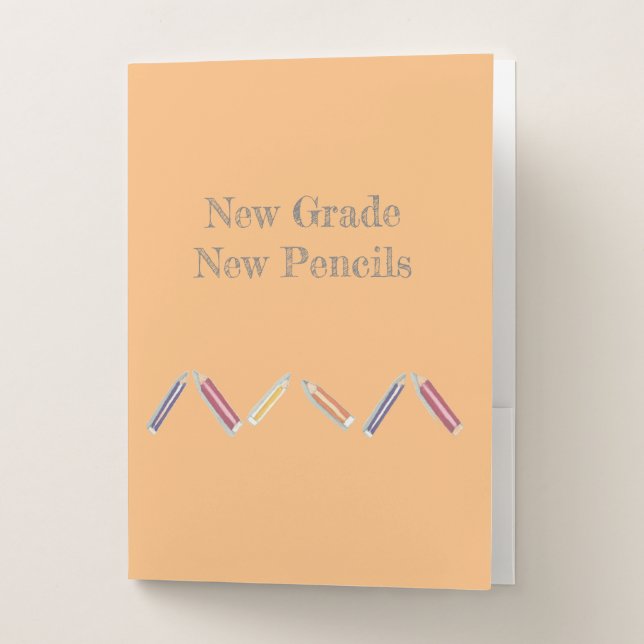 Cute Fun Back To School With Pencils Pocket Folder (Front)