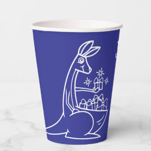 Cute Fun Blue Australian Animals Birthday Party Paper Cups