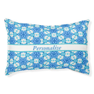 Cute Fun & Blue Flower Pattern Cat or Dog Pet Bed